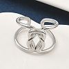 304 Stainless Steel Open Cuff Rings for Women RJEW-A079-04C-P-1