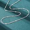 1MM Brass Cable Chain Necklace for Women Men KK-P302-02S-3