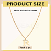 1Pc Brass Chain & 304 Stainless Steel Letter Pendant Necklaces NJEW-LP0001-35R-G-2