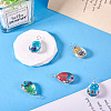 5Pcs Transparent Glass Pendants GLAA-TA0002-82-4