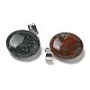 Natural Indian Agate Pendants G-B127-14P-06-2