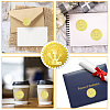 34 Sheets Self Adhesive Gold Foil Embossed Stickers DIY-WH0509-033-4