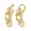 Rack Plating Brass Micro Pave Cubic Zirconia Pendants KK-K392-20A-G-1