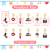 Alloy Enamel Rhinestone Locking Stitch Markers HJEW-AB00112-2