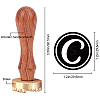 1Pc Golden Tone Brass Stamp Head DIY-CP0007-81C-2
