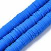 Flat Round Handmade Polymer Clay Beads CLAY-R067-10mm-33-1