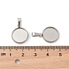 304 Stainless Steel Pendant Cabochon Settings STAS-I328-01D-P-3