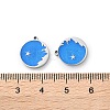 304 Stainless Steel Enamel Charms STAS-M102-22P-05-3