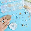 Ocean Theme Natural Shell & Resin & Plastic & Alloy Nail Art Decoration MRMJ-CP0001-34E-3