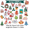 SUNNYCLUE 102Pcs Christmas Theme Plastic Self Adhesive Stickers DIY-SC0021-89-3