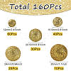 160Pcs 10 Styles Glitter Craft Foam Balls DIY-SP0005-58B-2