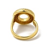 Letter Brass Micro Pave Clear Cubic Zirconia Open Cuff Ring for Women RJEW-N046-03O-G-3