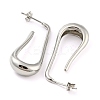 Rack Plating Brass Teardrop Stud Earrings EJEW-P242-04P-2