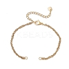 304 Stainless Steel Singapore Chain Bracelet Makings AJEW-JB01322-01-S-1