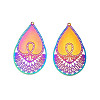 Ion Plating(IP) 304 Stainless Steel Filigree Pendants X-STAS-S118-088-1