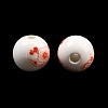Floral Printed Porcelain Beads PORC-Q202-8mm-1-4