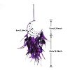 Moon Woven Web/Net with Feather Wall Hanging Decorations PW-WG67276-01-5
