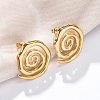 304 Stainless Steel Stud Earrings for Women LS-EJEW-K306-15G-1