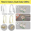 20 Pairs 2 Colors Rack Plating Brass Earring Hooks KK-SC0006-58-2
