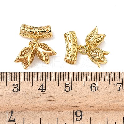 Brass Micro Pave Clear Cubic Zirconia Pendants KK-H526-10G-1