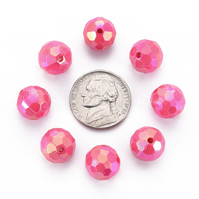 Opaque Acrylic Beads TACR-S154-10F-02-1