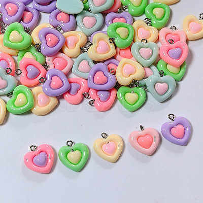 Opaque Resin Pendants RESI-K203-17-1