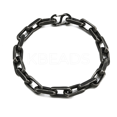 304 Stainless Steel Chain Bracelets for Women Men BJEW-Z143-29AS-1