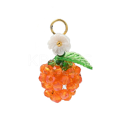 Transparent Glass Pendants PALLOY-MZ00905-02-1