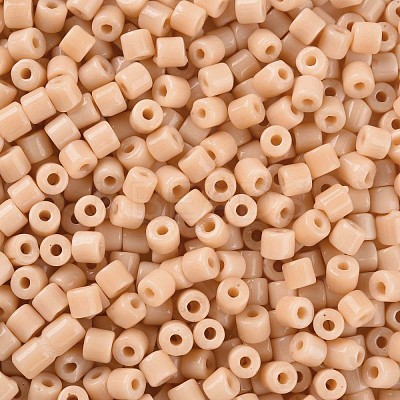 Opaque Colours Glass Round Bugle Beads SEED-S045-001A-A02-1