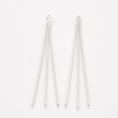 Brass Serpentine Chain Tassel Big Pendants X-KK-T035-133P-1