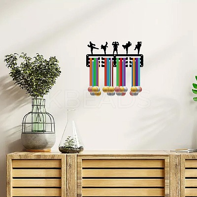 Sports Theme Iron Medal Hanger Holder Display Wall Rack ODIS-WH0055-171-1