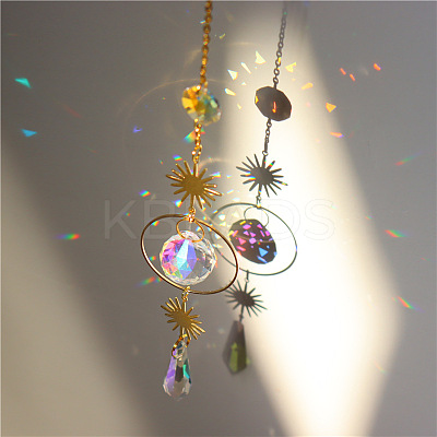 Quartz Crystal Big Pendant Decorations X-HJEW-PW0001-018D-1