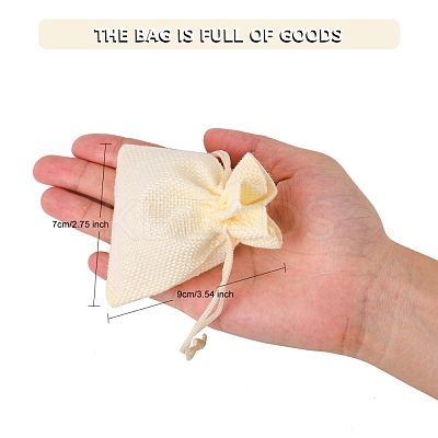 Burlap Packing Pouches Drawstring Bags ABAG-Q050-7x9-13-1