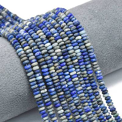 Natural Lapis Lazuli Beads Strands G-P575-A46-4x2mm-01-1