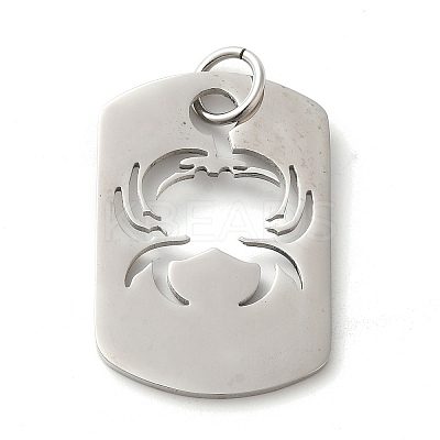 Non-Tarnish Hollow 304 Stainless Steel Pendants STAS-C086-04B-P-1