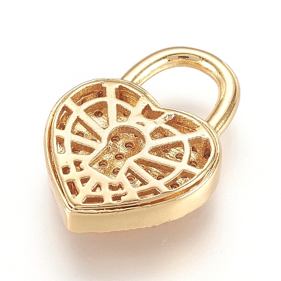 Brass Micro Pave Cubic Zirconia Pendants LS-ZIRC-F062-04G-1