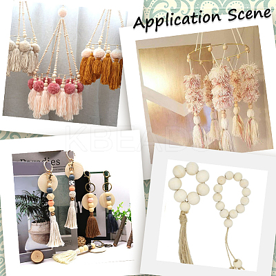 Natural Unfinished Wood Beads WOOD-SP0001-62D-1