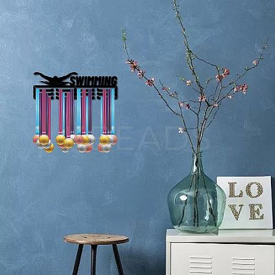 Fashion Iron Medal Hanger Holder Display Wall Rack ODIS-WH0021-118-1