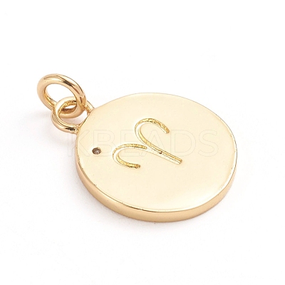 Brass Micro Pave Cubic Zirconia Pendants ZIRC-E164-34G-G-1