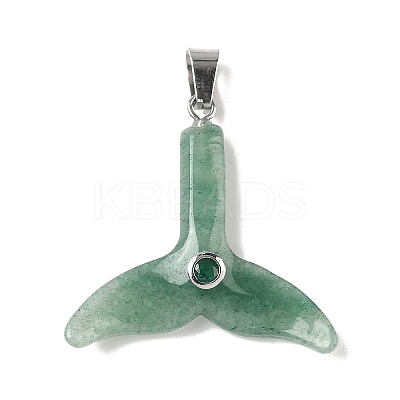 Natural Green Aventurine Pendants G-P599-03P-02-1