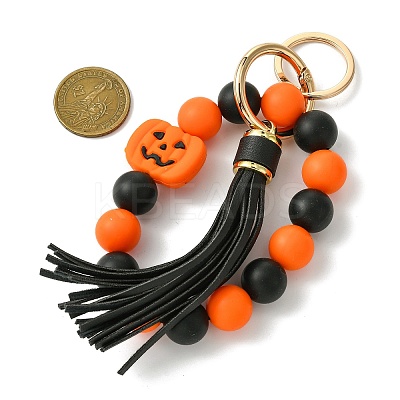 Alloy Silicone Keychain HJEW-JM02211-1