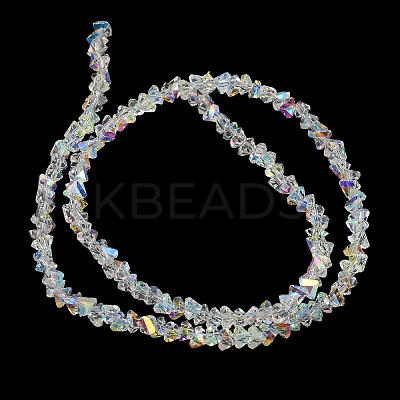 Electroplate Transparent Glass Beads Strands X-EGLA-P061-04C-AB22-1