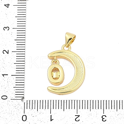 Brass Micro Pave Cubic Zirconia Pendants KK-I723-19G-04-1