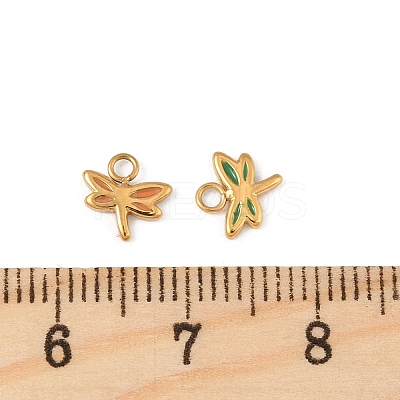 304 Stainless Steel Enamel Charms STAS-P396-15G-M-1