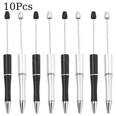 10Pcs 2 Colors Plastic Beadable Pens AJEW-YW0001-34D-1
