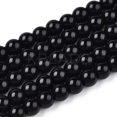 Opaque Solid Color Glass Beads Strands LS-GLAA-T032-P4mm-01-1