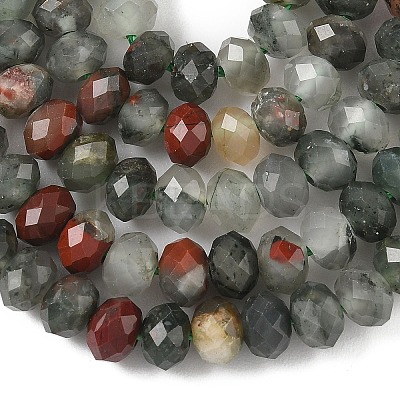 Natural African Bloodstone Beads Strands G-D344-A01-1