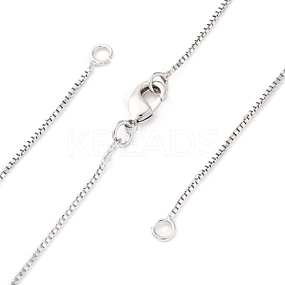 0.9MM Brass Box Chain Necklaces Making NJEW-D302-74P-1