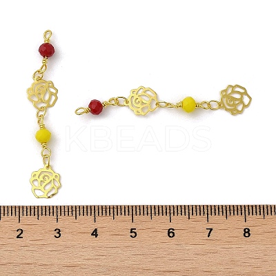 Glass Beaded Pendants KK-P242-18G-03-1