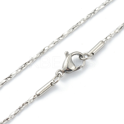 Non-Tarnish 304 Stainless Steel Boston Link Chain Necklaces LS-NJEW-I248-20P-1